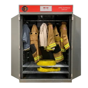 Dryer designed to for firefighter turnout gear & hose.