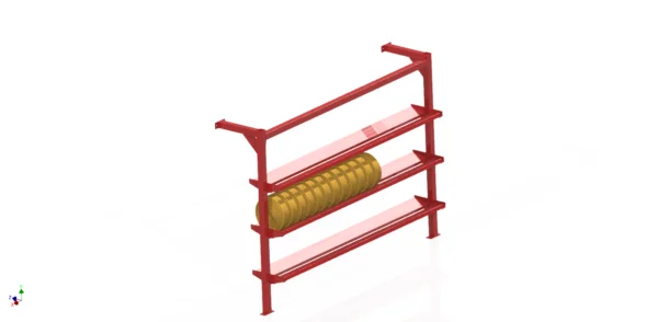 Floor Mount Hose Rack (red)