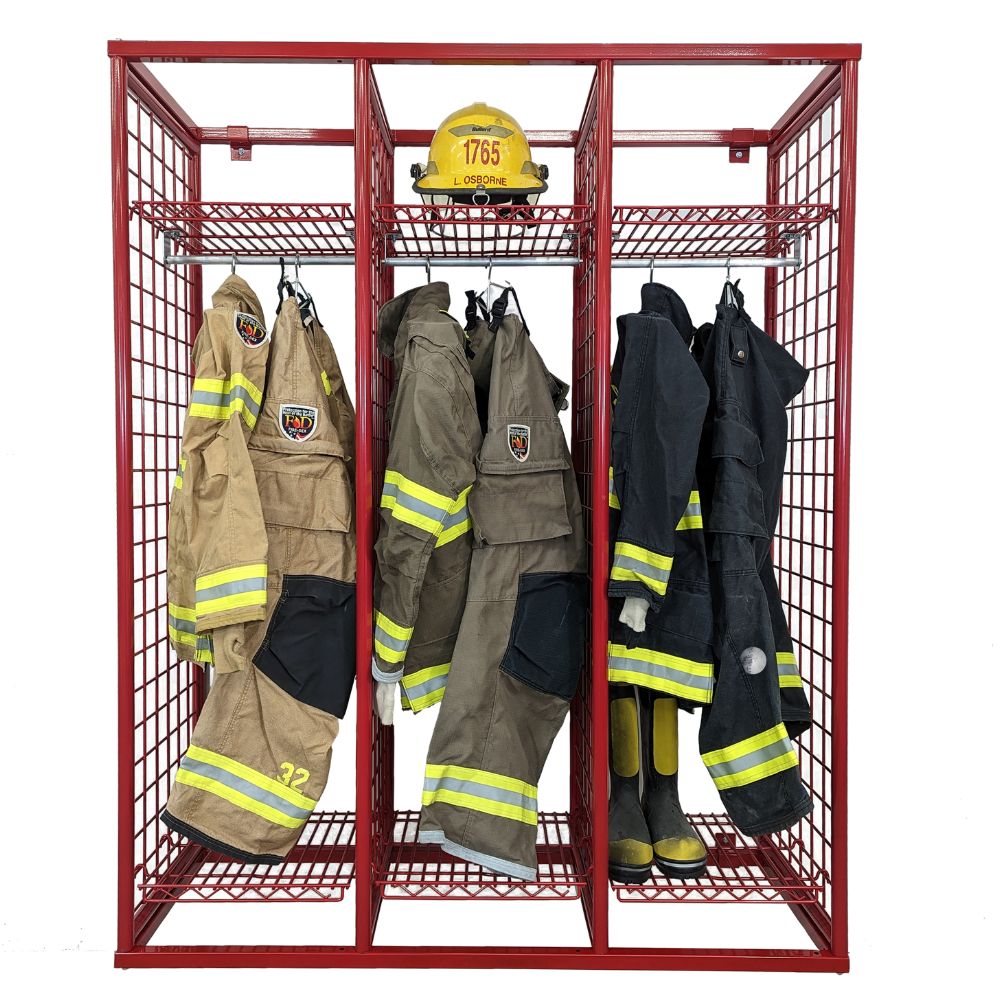 WALL MOUNT GEAR STORAGE LOCKER – 18" / 19 Lockers